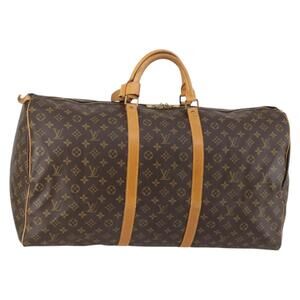 LOUIS VUITTON Monogram Keepall 60 Boston Bag M41422 LV Auth 142915